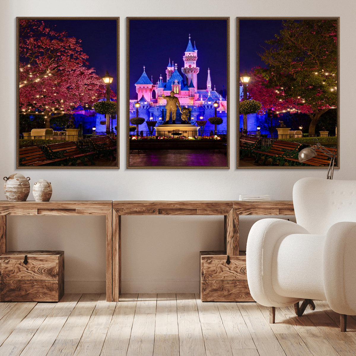 Disney Castle Wall Art | Framed Magic Kingdom Canvas
