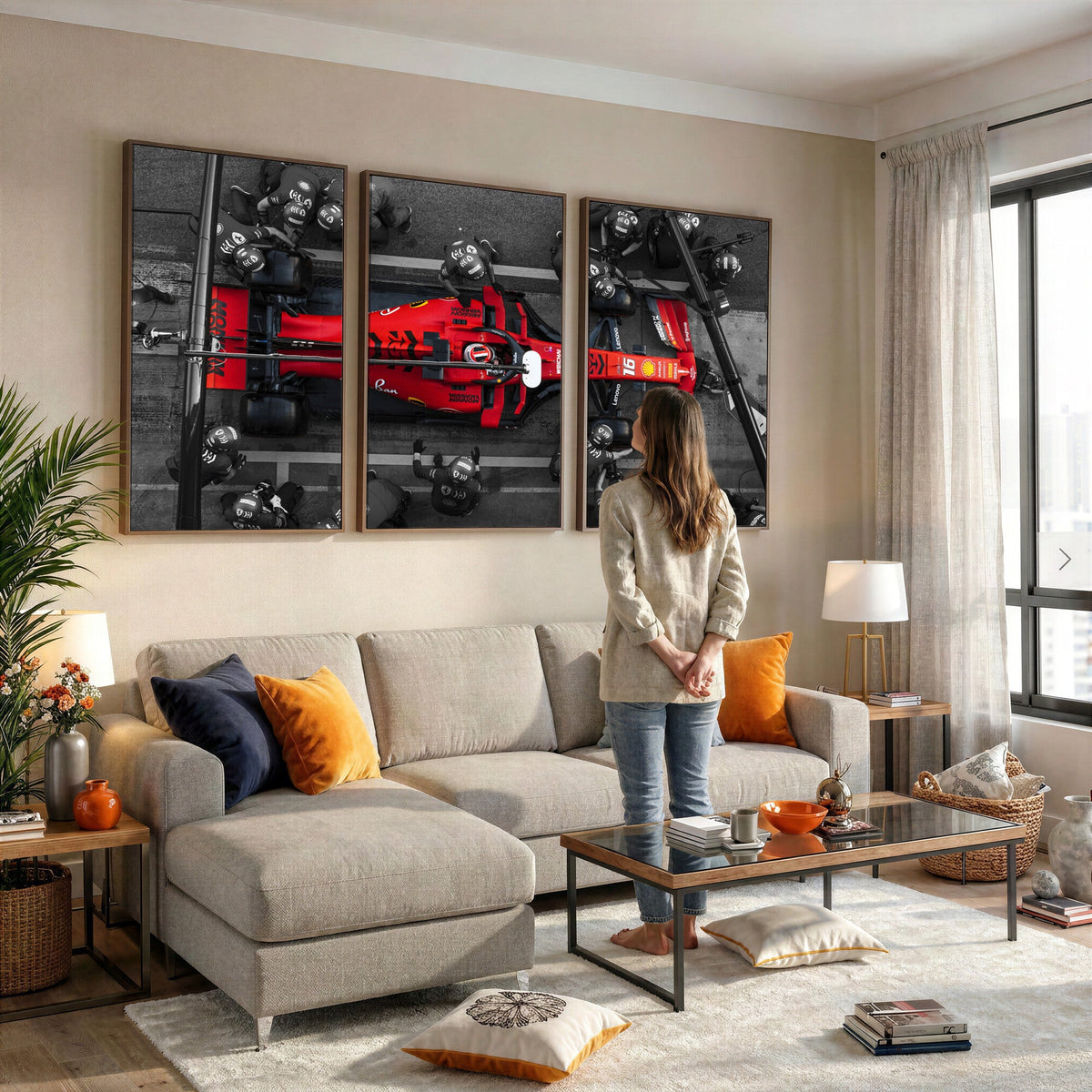 Ferrari Pit Stop Canvas Wall Art | Precision and Speed