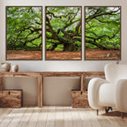 Majestic Oak Tree Wall Art Canvas Print | Ancient Branches