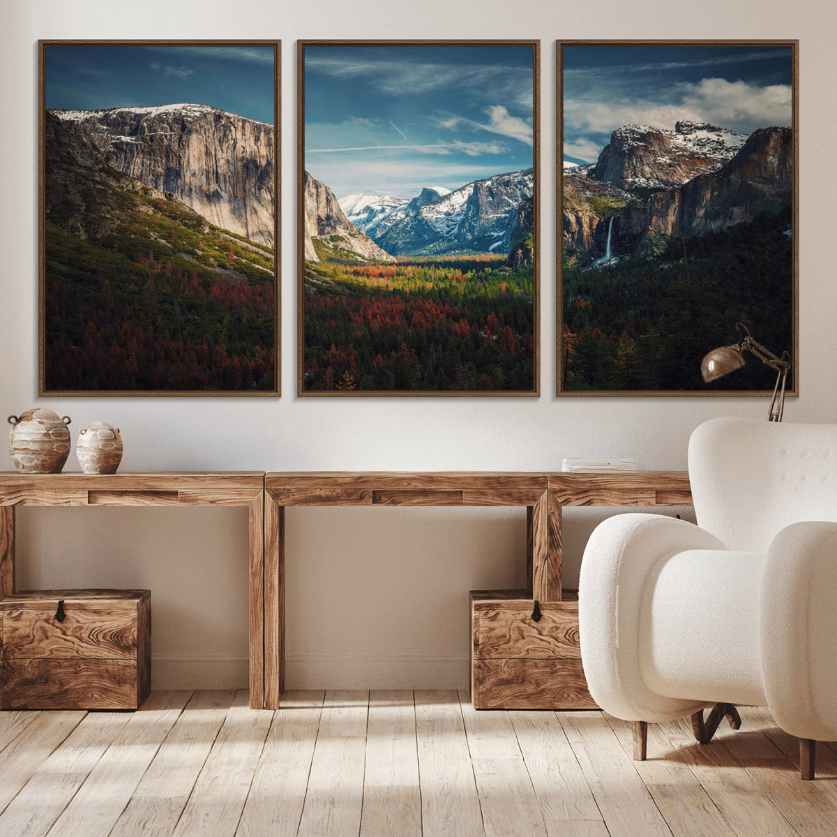 Yosemite National Park Wall Art Canvas Print, Framed El Capitan Mountain Landscape