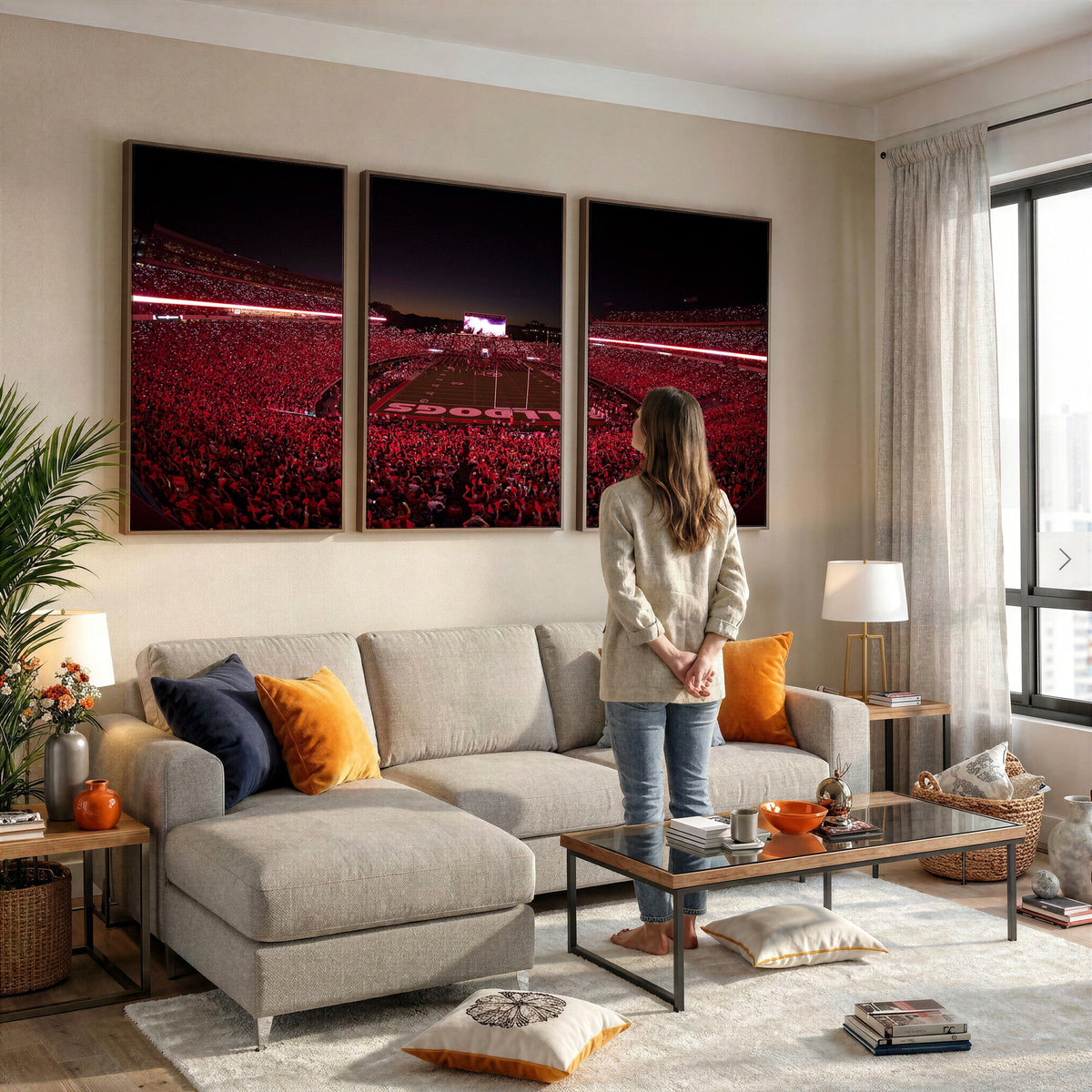 Dooley Stadium Wall Art, Sports Arena Canvas Print, Dooley Field Sanford Stadium