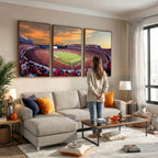 Dooley Stadium Wall Art, Sports Arena Canvas Print, Dooley Field, Framed and Ready to Hang