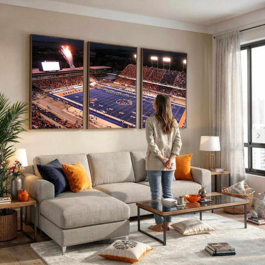 Boise State Broncos Albertsons Stadium Wall Art Canvas Print