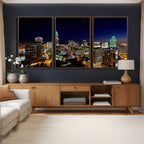 Atlanta Skyline Wall Art Canvas Print | Modern Cityscape