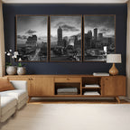 Atlanta Skyline Wall Art Canvas Print, Atlanta Downtown Night Cityscape