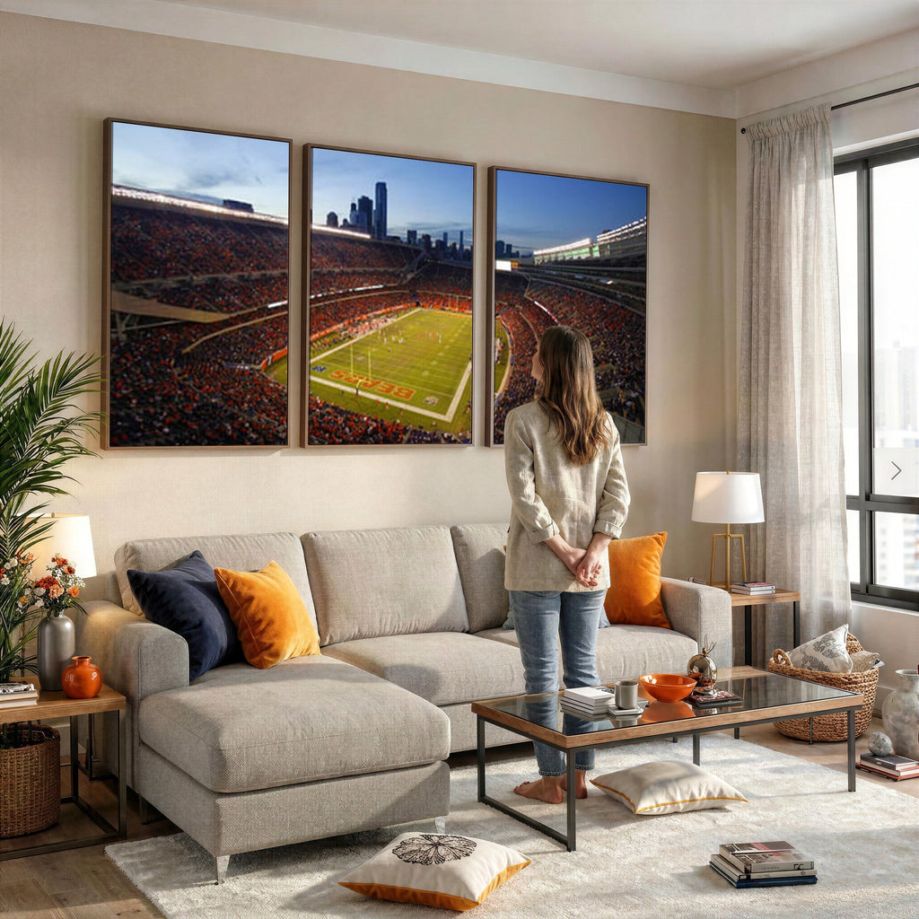 Chicago Bears Soldier Field Canvas Wall Art, NFL Stadium Panorama