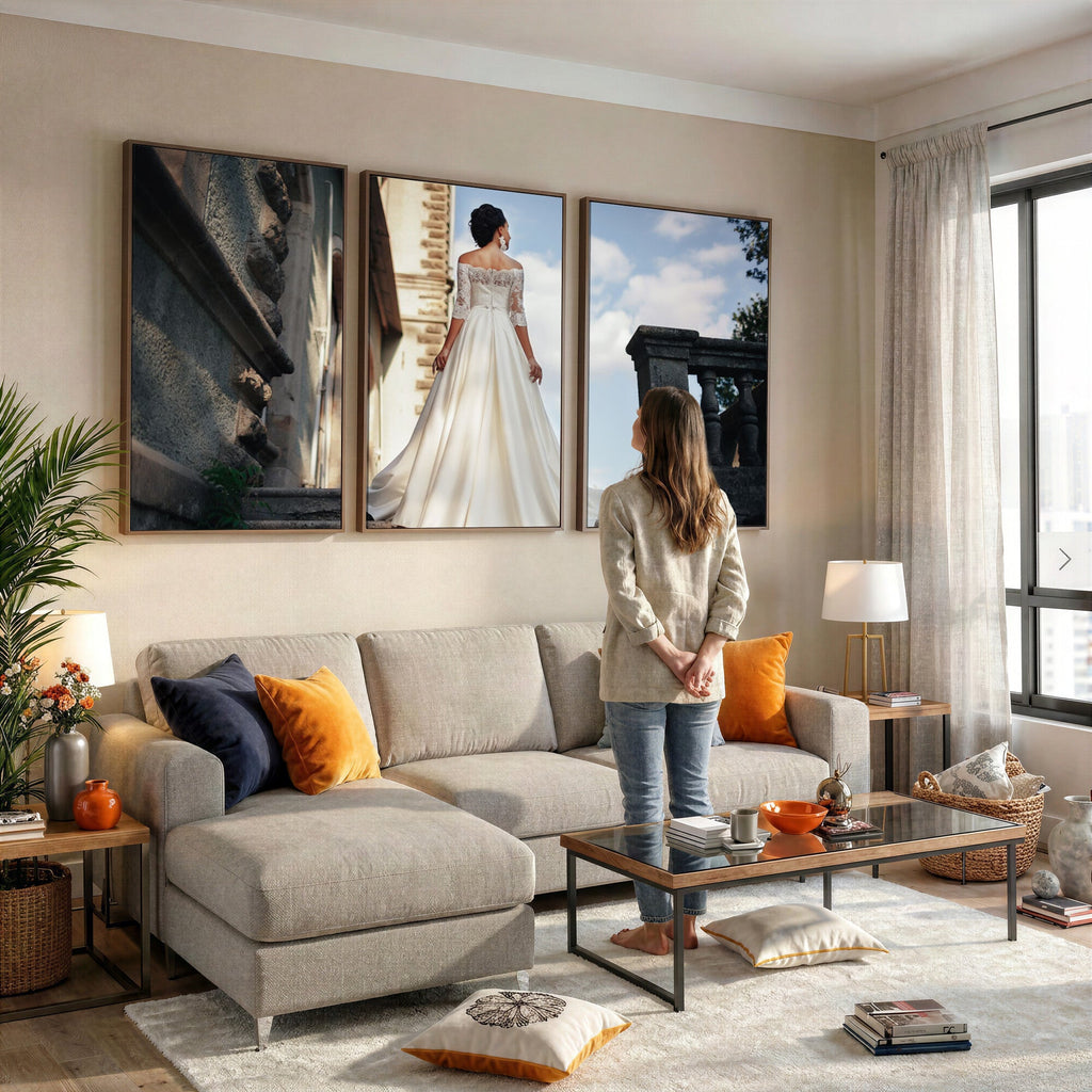 Custom 3 Panel Canvas Print, Personalized Photo Split Wall Art Set