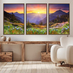 Mountain and Spring Wall Art Canvas Print