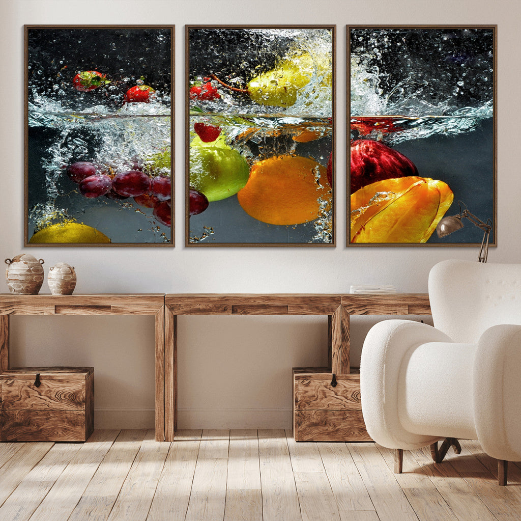 Kitchen Vegetables World Wall Art Canvas Print