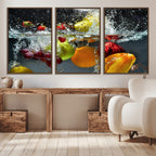 Kitchen Vegetables World Wall Art Canvas Print