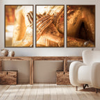 Buddha Statue Hands Wall Art Canvas Print