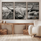 Cow Focus Canvas Wall Art Print