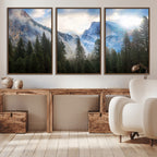 Half Dome Yosemite California Wall Art Canvas Print El Capitan