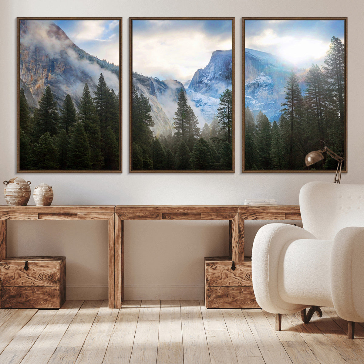 Half Dome Yosemite California Wall Art Canvas Print El Capitan