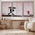 Banksy Wall Art Canvas Print | Framed Graffiti Street Art Picture