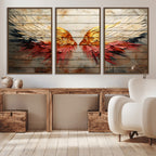 Abstract Angel Wings Canvas Wall Art, Modern Angelic Wings Decor, Framed and Ready to Hang