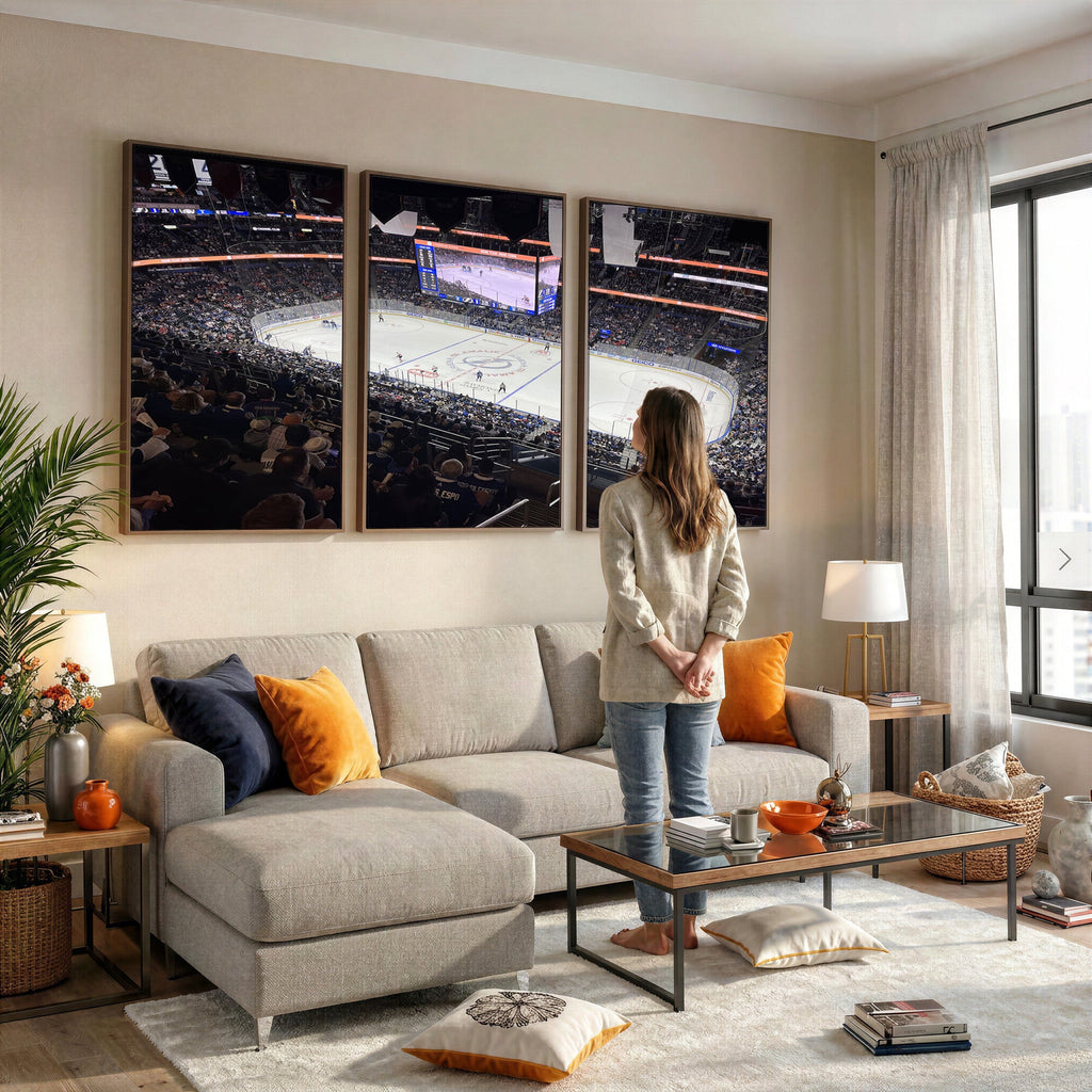 Amalie Arena Florida Wall Art Canvas Print, NHL Hockey, Framed and Ready to Hang