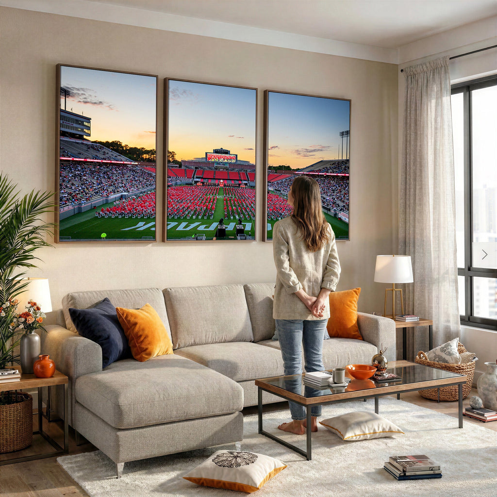 NC State Wolfpack Football Team Print Wall Art, Raleigh