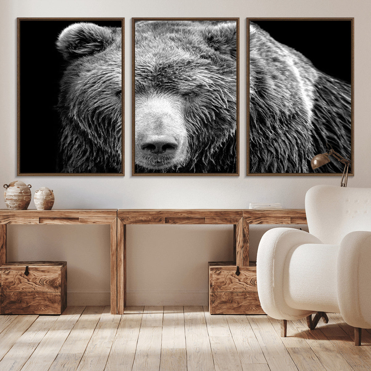 399 Grizzly Bear Canvas Print, Ready to Hang Wall Art