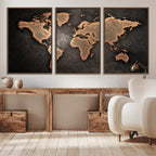 World Map Canvas Print | Framed Travel Map Wall Art for Couples