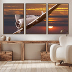 Old War Plane Wall Art Canvas Print