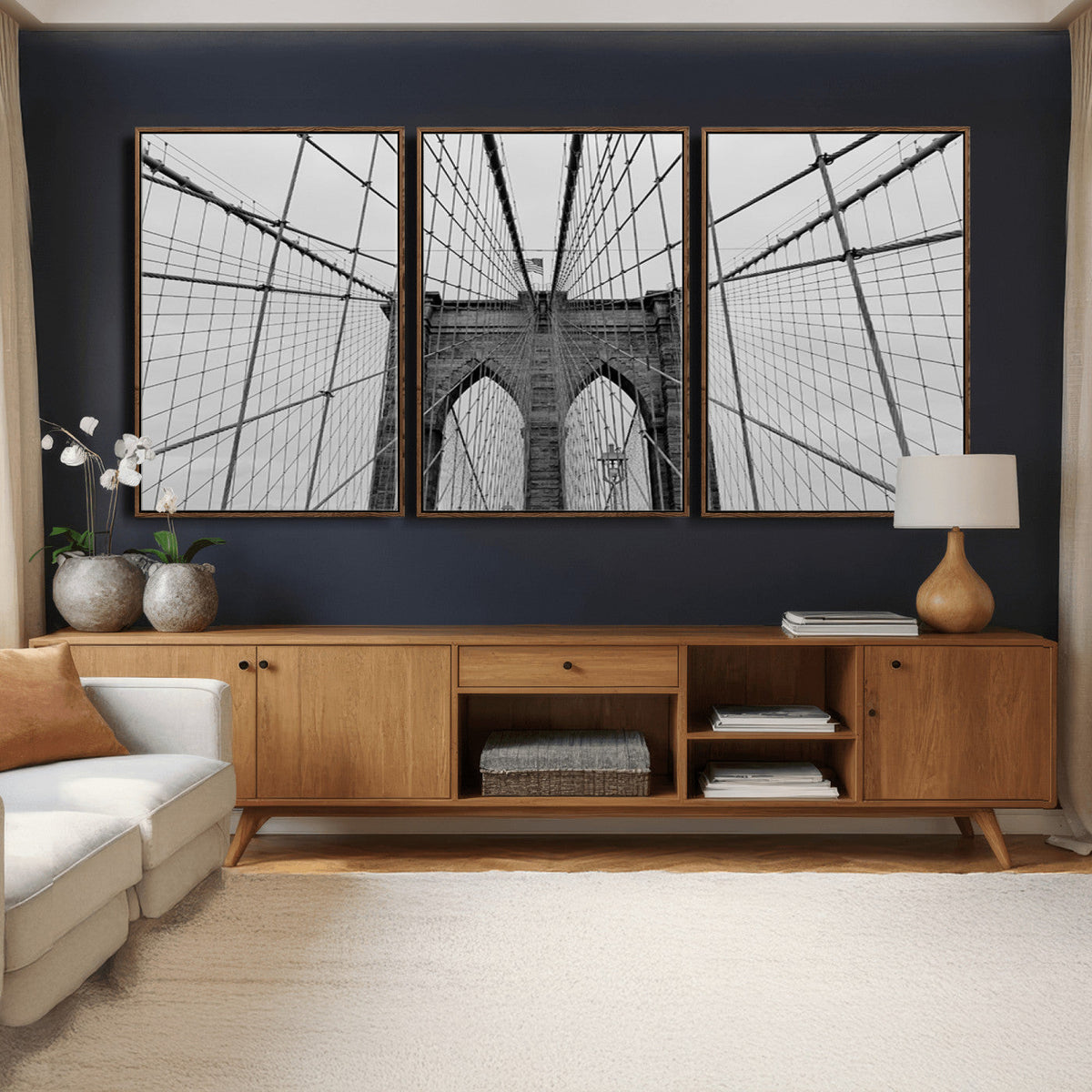 Large Brooklyn Bridge Wall Art Canvas Print
