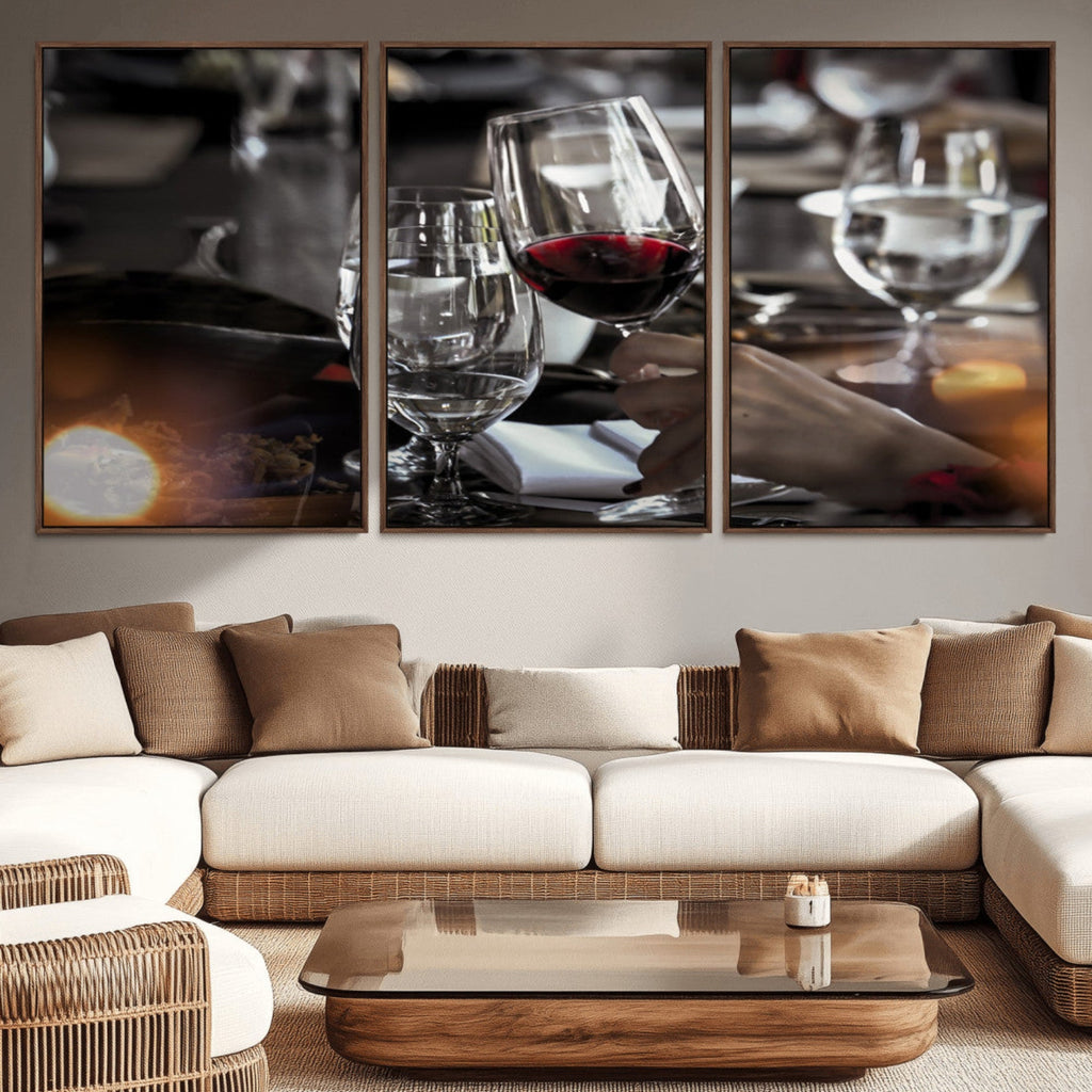 Red Wine and Glass Canvas Print