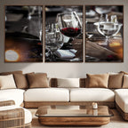 Red Wine and Glass Canvas Print