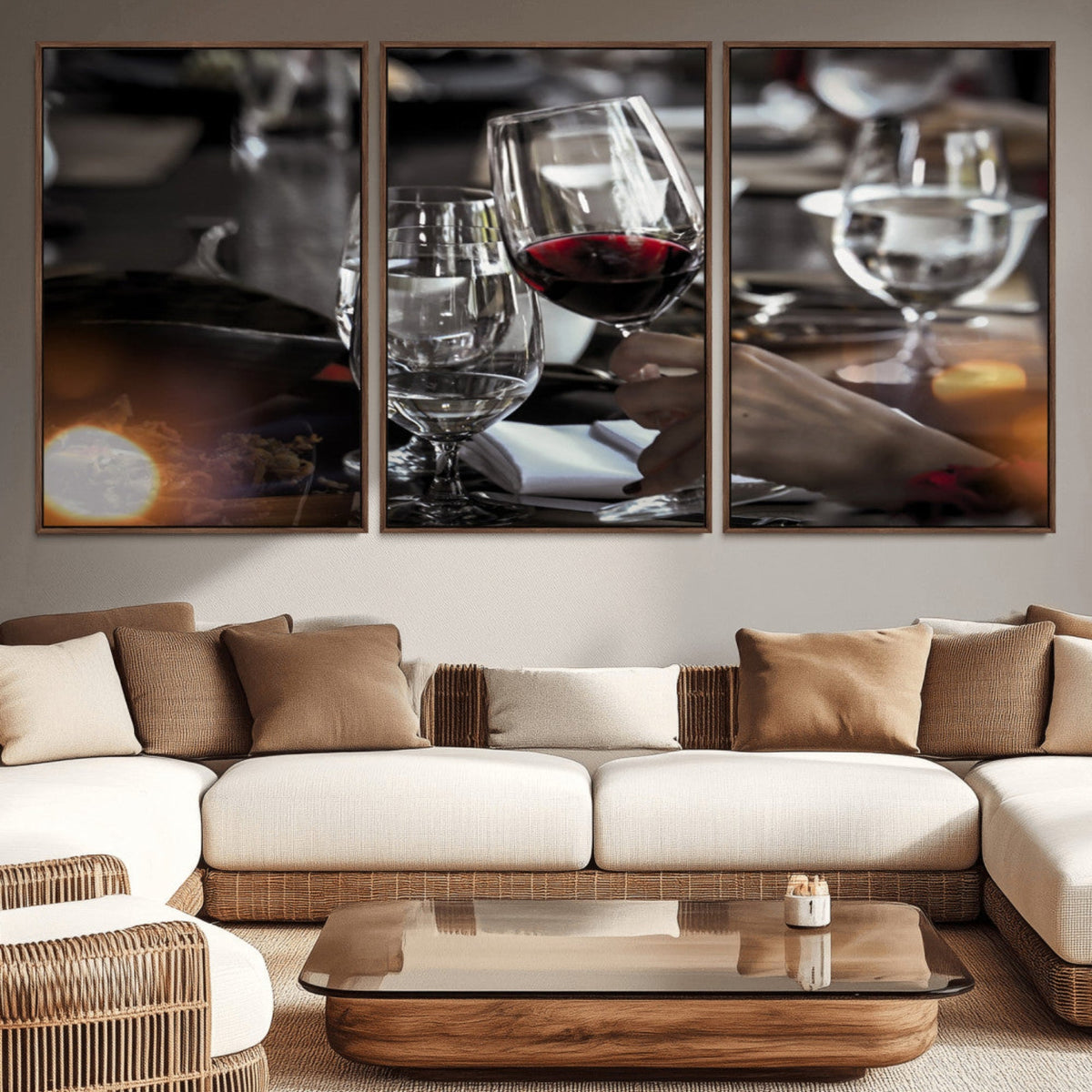 Red Wine and Glass Canvas Print
