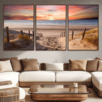 Sunset on the Sea Wall Art Canvas Print