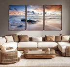 Serene Weather On The Beach Wall Art Canvas Print