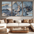 Multipanel Marble Fluid Effect Wall Art Abstract Canvas Wall Art Print