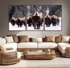 Bison Wall Art Canvas Print, Bison Herd Canvas Wall Art