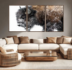 American Bison Wall Art Print, Majestic Buffalo Canvas Print for Living Room or Office