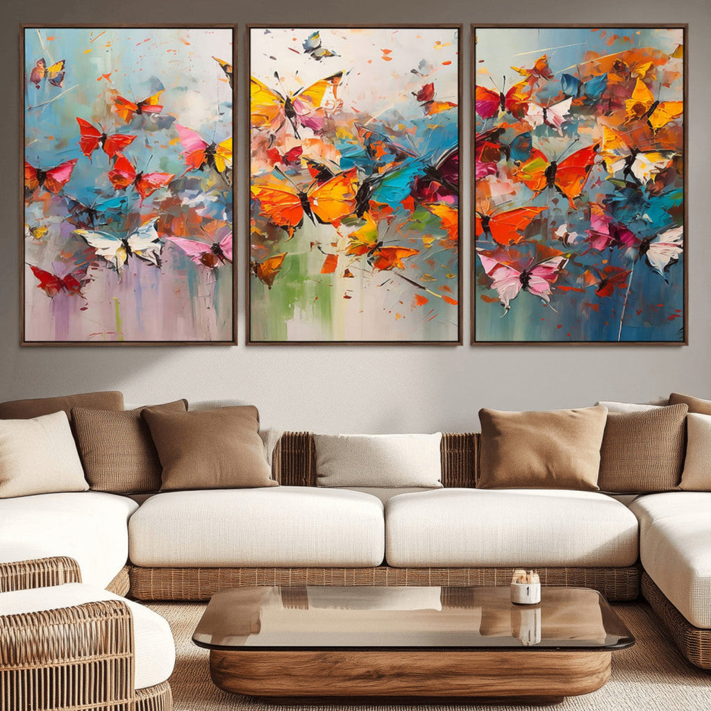 Abstract Butterfly Wall Art Canvas Print