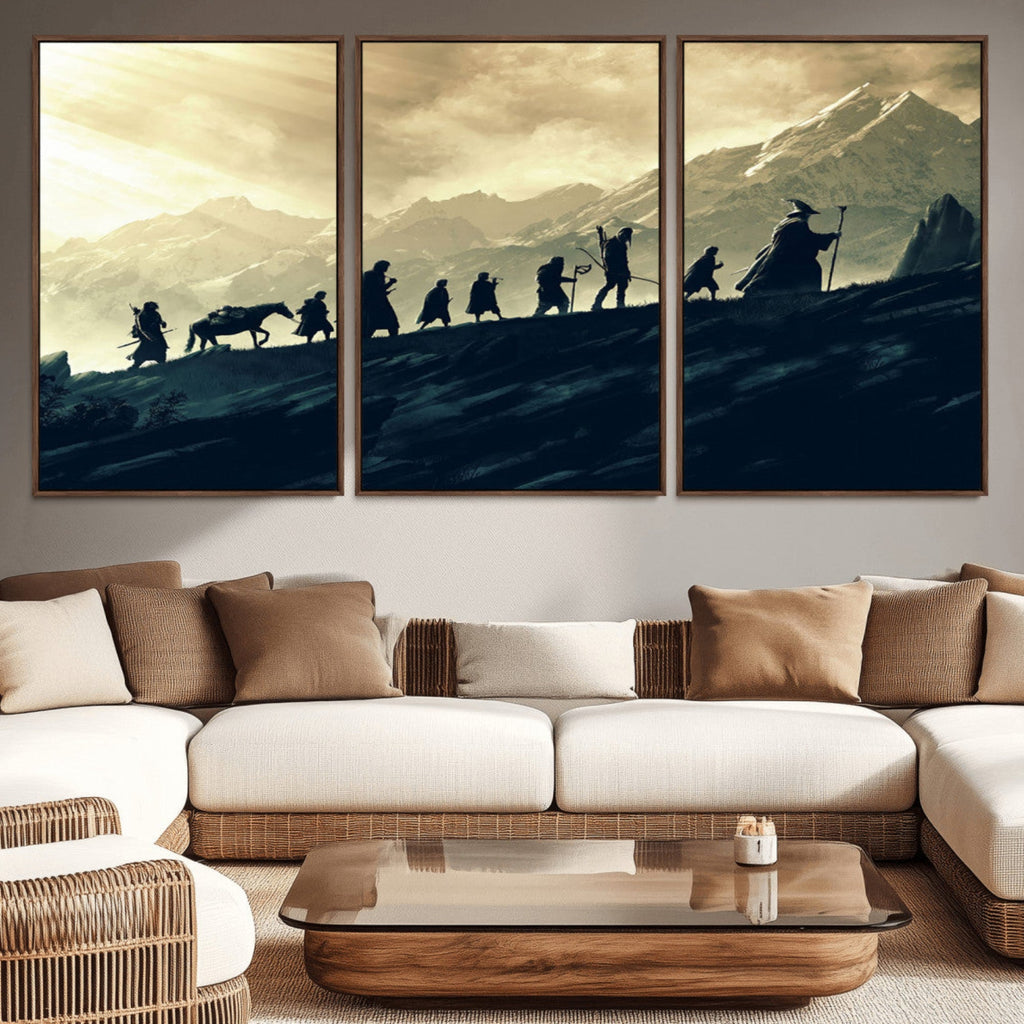 Fellowship Journey Wall Art | Fantasy Adventure Canvas Print