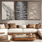 Minimalist Botanical Wall Art Canvas Print, Framed and Ready to Hang