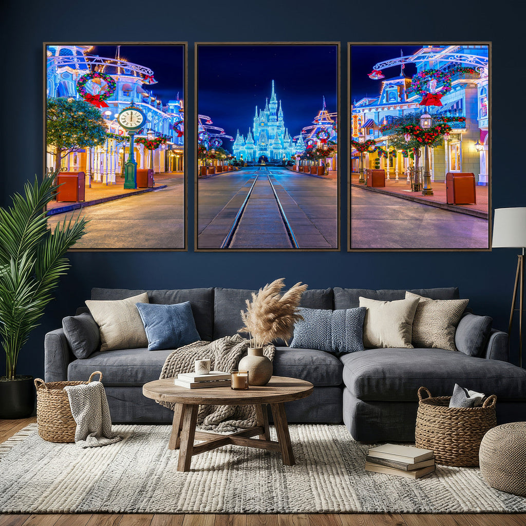 Disney Castle Wall Art | Large Magic Kingdom Canvas Artwork