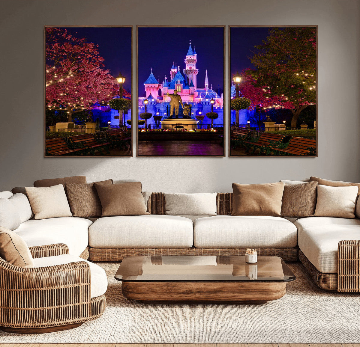 Disney Castle Wall Art | Framed Magic Kingdom Canvas