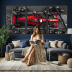 Ferrari Pit Stop Canvas Wall Art | Precision and Speed