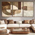 Wabi Sabi Geometric Wall Art | Abstract Modern Minimalist Canvas Print