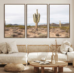 Saguaro Cactus Wall Art | Framed Desert Canvas Artwork
