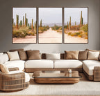Desert Cactus Wall Art | Framed Southwestern Canvas Artwork