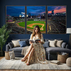 Target Field Wall Art Canvas Print, Baseball Stadium Scene