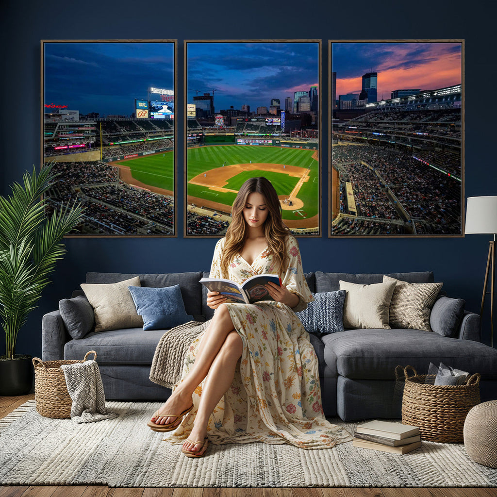 Target Field Wall Art Canvas Print, Baseball Stadium