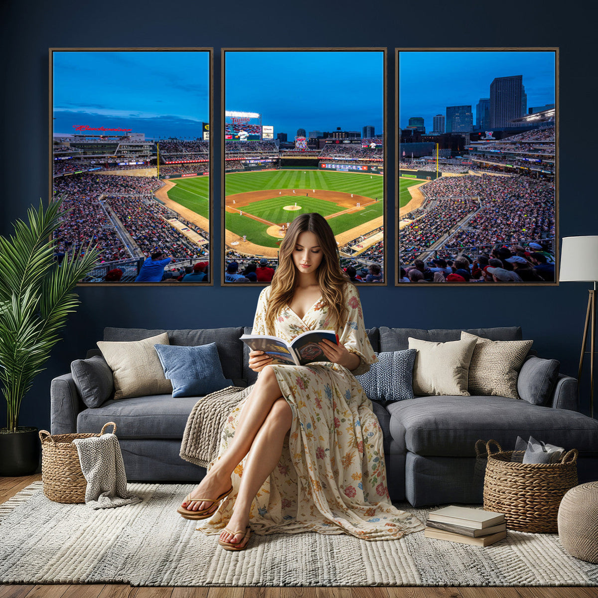 Target Field Stadium Wall Art Canvas Print, Minnesota Twins