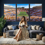 Tennessee Neyland Stadium Wall Art, Sports Arena Canvas, Framed and Ready to Hang