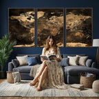 World Map Canvas Print, Modern Decorative Framed Map Artwork