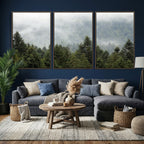 Misty Mountain Forest Wall Art Canvas Print