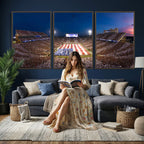 Oklahoma Sooners Memorial Stadium Wall Art Canvas Print